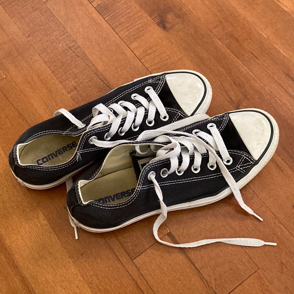 Black and white Converse